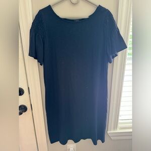 Talbots knit ruffled sleeve dress